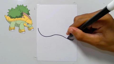 Drawing pokemon grotle shorts