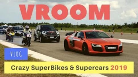 Superbikes & Supercars | VROOM 2019 | Event vlog | Drag R...