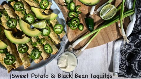 Sweet Potato & Black Bean Taquitos