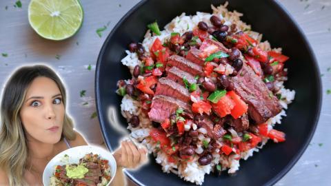 DIY Steak & Rice Chipotle Bowl