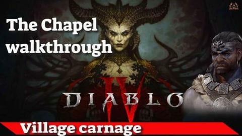 Diablo 4 Beta - Barbarian Gameplay - Clear the town & Vis...