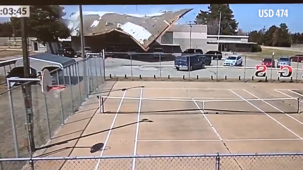 Strong winds blow roof off of Haviland, Kansas grade school Wichita Eagle