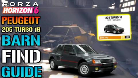 Forza Horizon 6: "Peugeot 205 Turbo 16" Barn Find Guide! ...