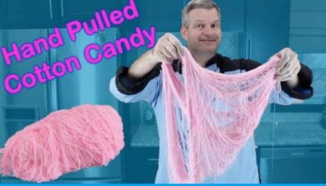 Hand Pulled Cotton Candy _ How to Make Dragon's Beard