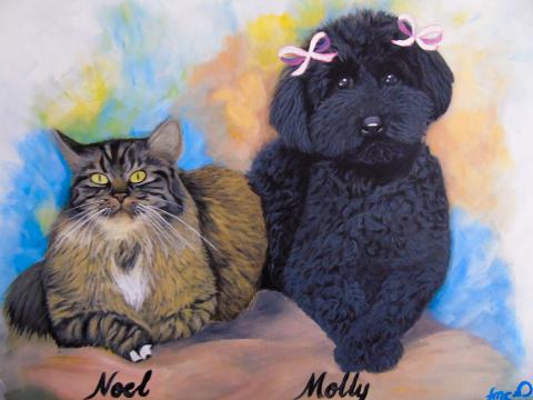 Pet Portrait Painting in Acrylic on Canvas