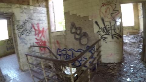 POV GETTING ON THE ROOF OF ABANDONED AIR FORCE BASE...