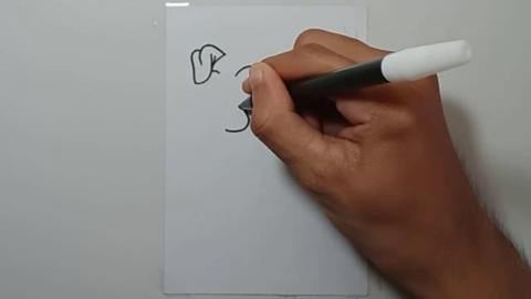 Drawing cartoon grafiti addicted pig