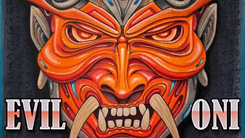 Evil Oni - An Alcohol Marker Sketch with a Darkwave Sound...