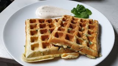 Spinach Waffles | Spinat Waffeln | How to make waffles | ...