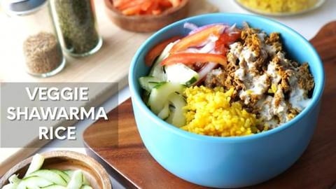 Veggie Shawarma Rice Bowl Recipe 