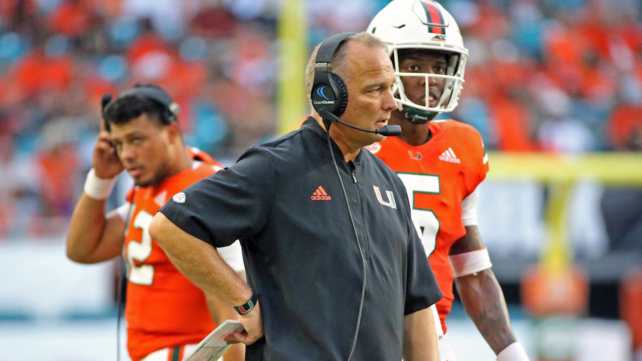 Miami Hurricanes head coach Mark Richt seaks to media after UM-FIU game ...