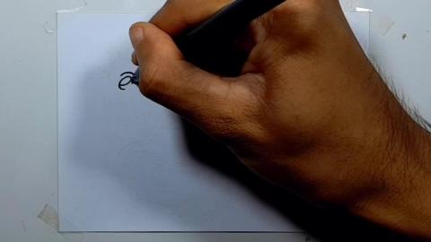 Drawing Grafiti MONSTER WORM
