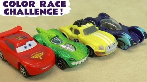 Disney Cars McQueen Hot Wheels Color Race Challenge 