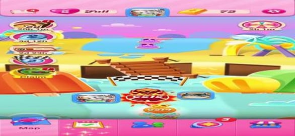 Candy Crush: 22/2 gameplay (hard level 6515)