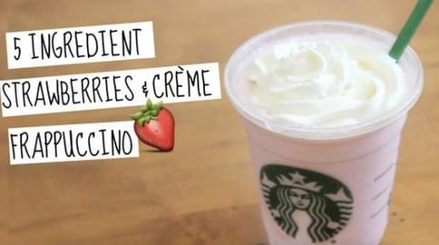 Strawberries & Crème Frappuccino | Starbucks Secret Men...