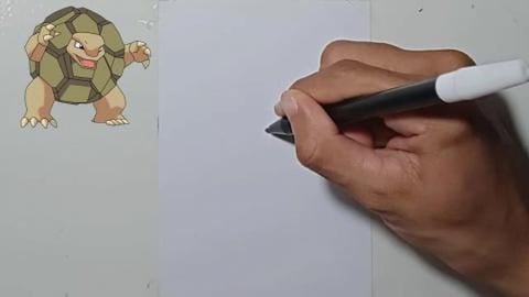 Drawing Pokemon GOLEM