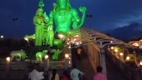 Murudeshwar Shiva Statue At Night | Karnataka