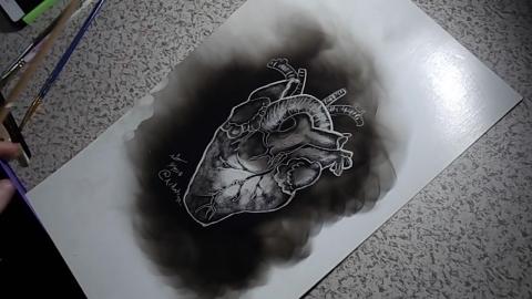 Anatomical Heart Made from Fire