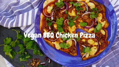 Vegan BBQ Chicken Pizza