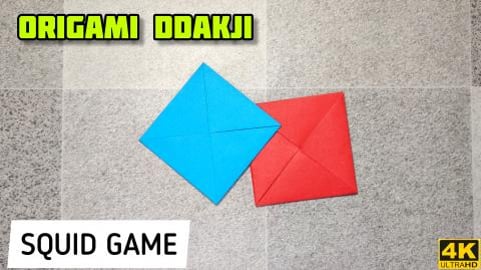 Origami DDAKJI of Squid game | Origami tutorial | Paper c...