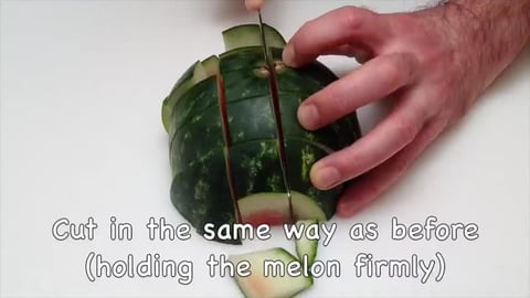 How to Cut and Serve a Watermelon in One Minute