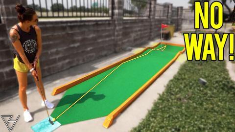 Elisha's Putt Putt Skills Are Crazy! - Epic Hole In Ones!...