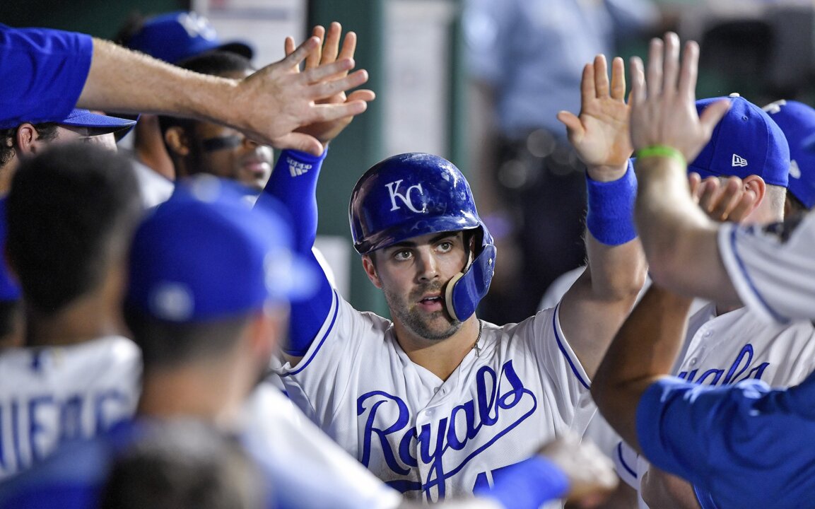 Whit Merrifield sets Royals hitting streak mark