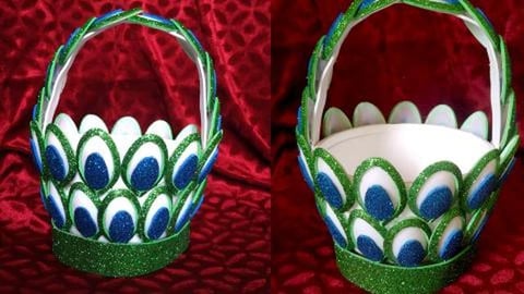 Basket From Plastic Spoon