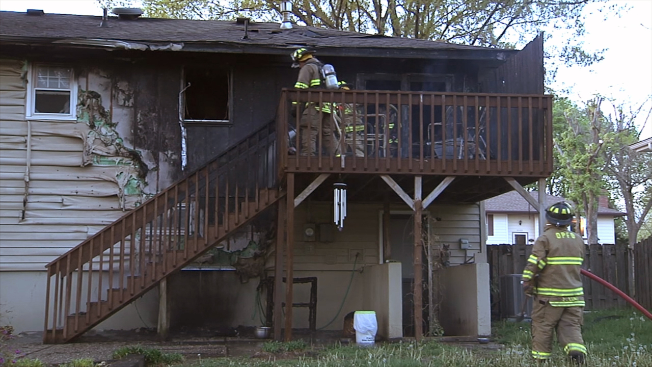 Grill's propane tank ignites fire that damages Merriam house Kansas