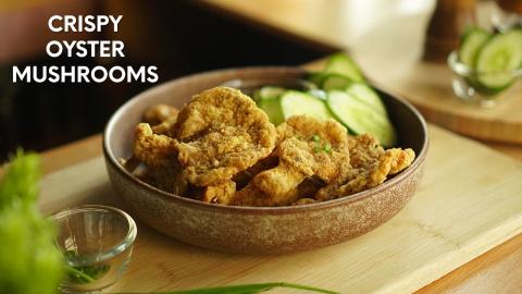 Crispy Oyster Mushroom Recipe | How to cook Crispy Oyster...