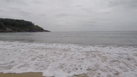 Sea Waves Crashing on the Shore | Om Beach | Gokarna