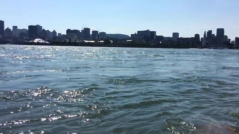 Montreal - View of the Old Port from Saint Helen's Island...