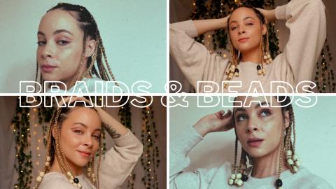 valentine and chill | braids and beads hairstyle idea