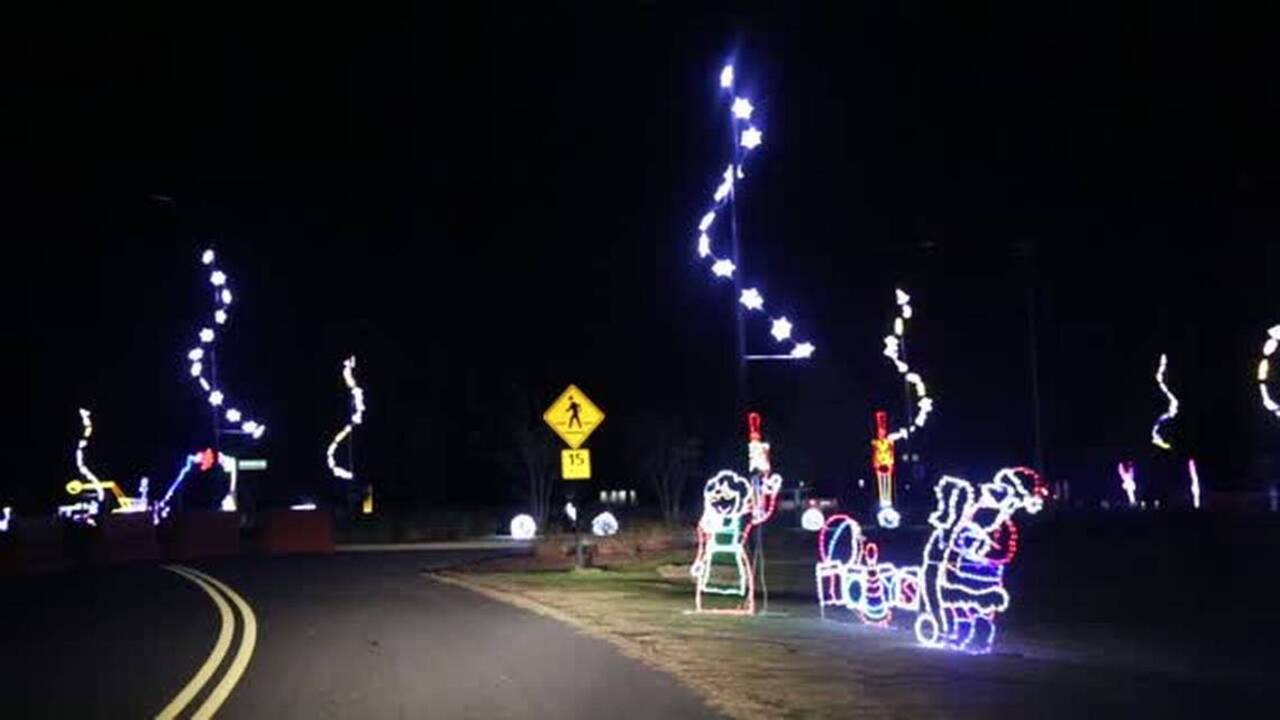 A drive through North Myrtle Beach Christmas light show Myrtle Beach