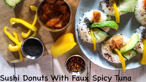 Sushi Donuts With Faux Spicy Tuna