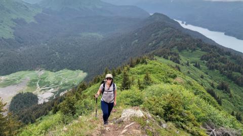 HIking Grace Ridge Trail in Kachemak Bay Alaska 