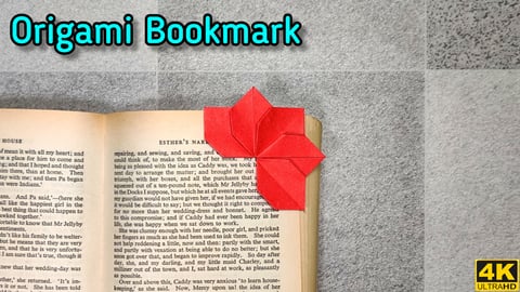 Origami Bookmark | Leaf pattern Bookmark | Origami tutori...