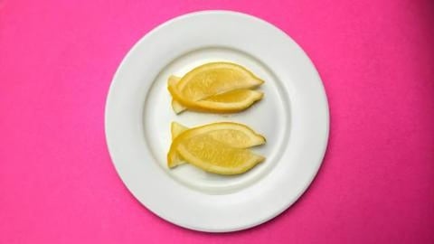 How to Make a Fish Shaped Lemon Garnish / for Seafood and...