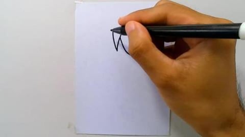 Drawing graffiti cartoon female zombie eating innards