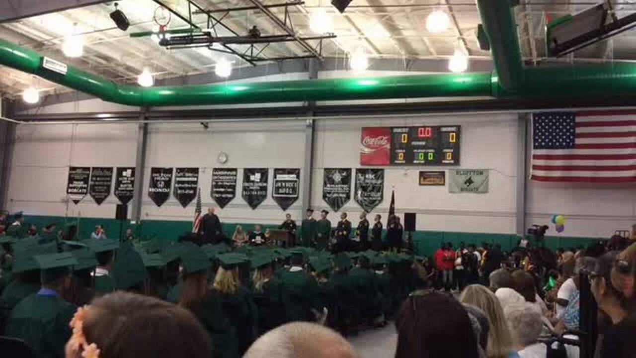 Students surprised with job offers at Bluffton High School's 2016