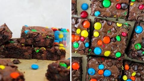 Fudgy M&M Brownies | SweetTreats
