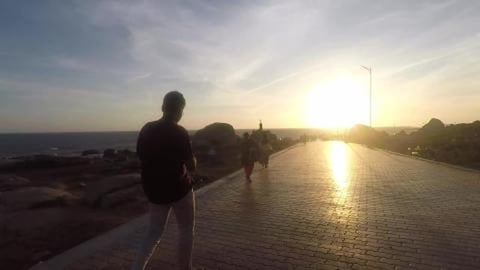 Walking Towards Ball of Fire | Sunset Point of Kanyakumar...