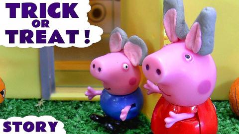 Peppa Pig Halloween Trick Or Treat Toy Story with Play Do...