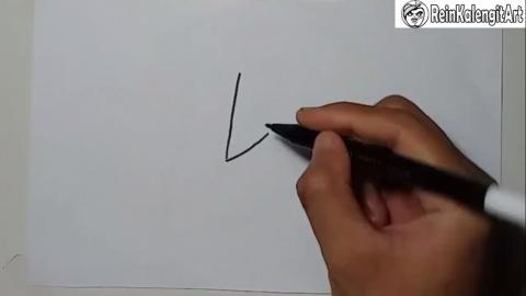 Drawing grafiti letter D