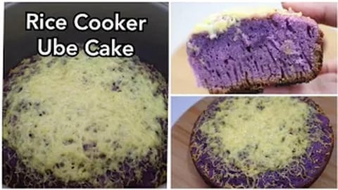 RICE COOKER UBE CAKE _ Pinoy Food _ Taste Buds PH
