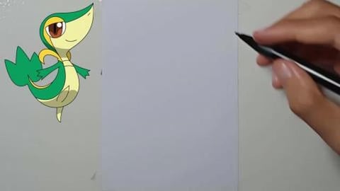 Drawing Pokemon snivy