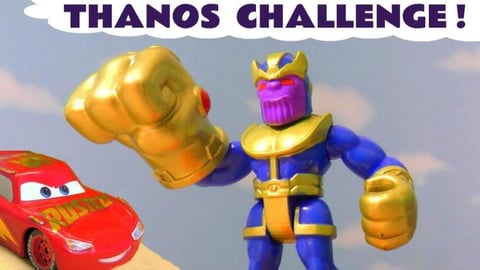 Avengers Thanos Hot Wheels Challenge with Cars Lightning ...