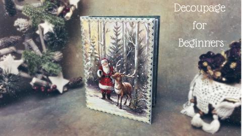 EASY DECOUPAGE TUTORIAL FOR BEGINNERS | CHRISTMAS DECOUPA...