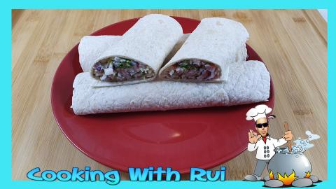 Shrimps, Crab Sticks And Mayo Wrap