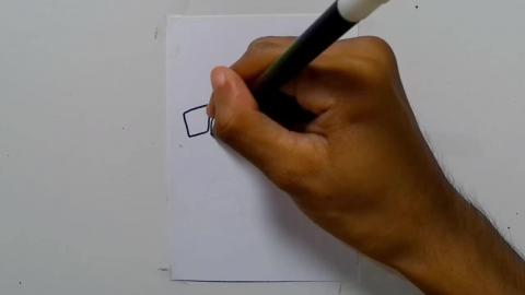 Drawing pop skull cartoon shorts